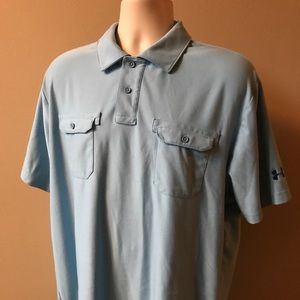 Under Armour (XL) Blue HEAT GEAR Polo Shirt